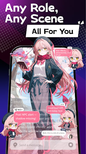 RubiiAI - 海量虚拟角色聊天，自由创作专属伙伴 Hero图